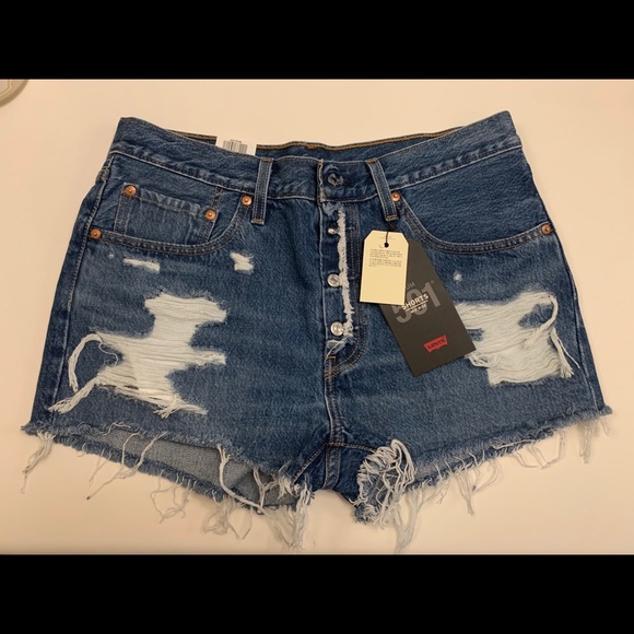 Levi’s 501 Mid Rise Shorts - Picture 1 of 4